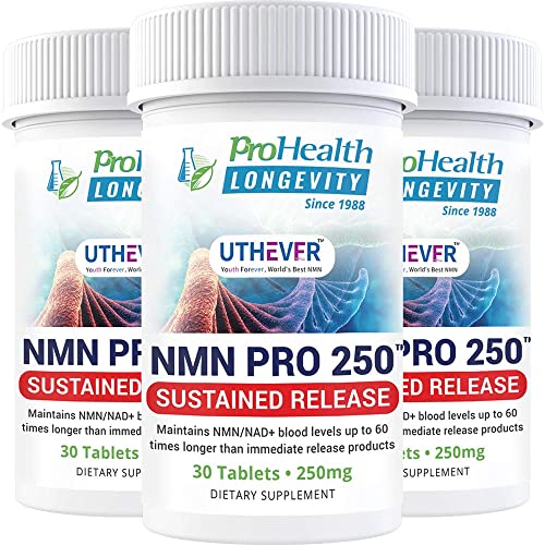 ProHealth NMN Pro 250 Sustained Release 3-Pack (250 mg, 30 tablets per bottle) Nicotinamide Mononucleotide