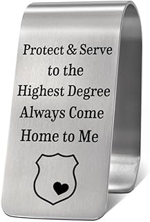 Protect & Serve to The Highest Degree Always Come Home to Me Visor Clip for Cars, Police Officer Gift, Driving Safe Gifts for Family, New Driver Gifts, Funny Car Automotive for Policeman