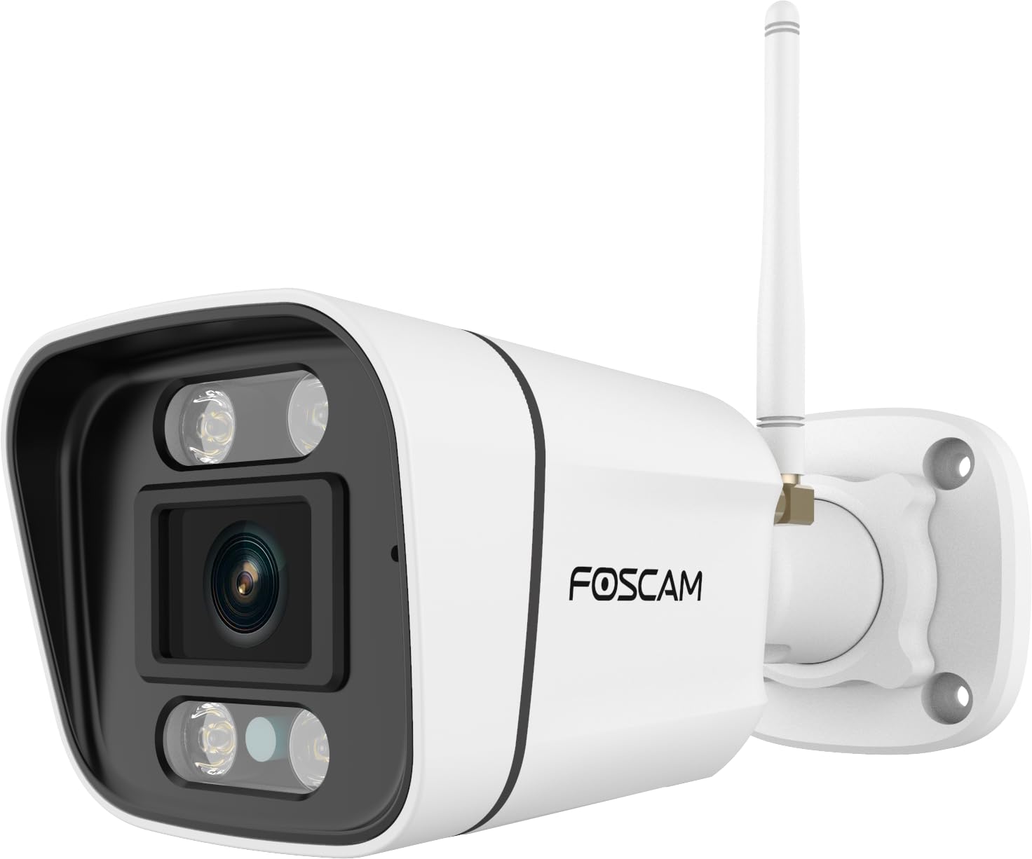 Foscam Caméra IP V5P WiFi Dual 2.4/5GHz 5MP, sécurité, détection humaine/véhicule, audio, vision nocturne couleur, sirène d'alarme.