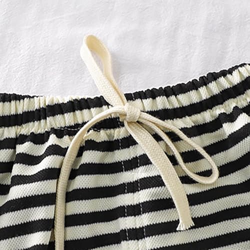 Toddler Baby Striped Harem Bloomers Pants Breathable Cozy Cotton Pants Boys Girls Unisex Athletic Joggers Trousers3