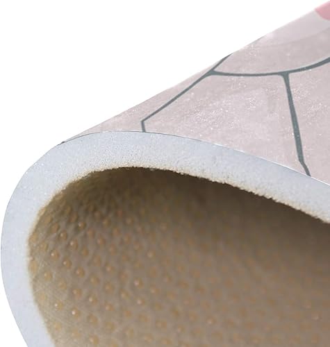 Miniatura 6 de STAYTOP Alfombra para habitación de bebé y sala de juegos, diseño de elefante rosa y flor, tapete de yoga para suelo de niños, 4 x 6 pies (48 x 72