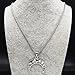 BRIGHTWINST Fashion Flower Of Life Moon Stainless Steel Necklace For Women Silver Color Necklaces Pendants Jewelry PTPNU0381