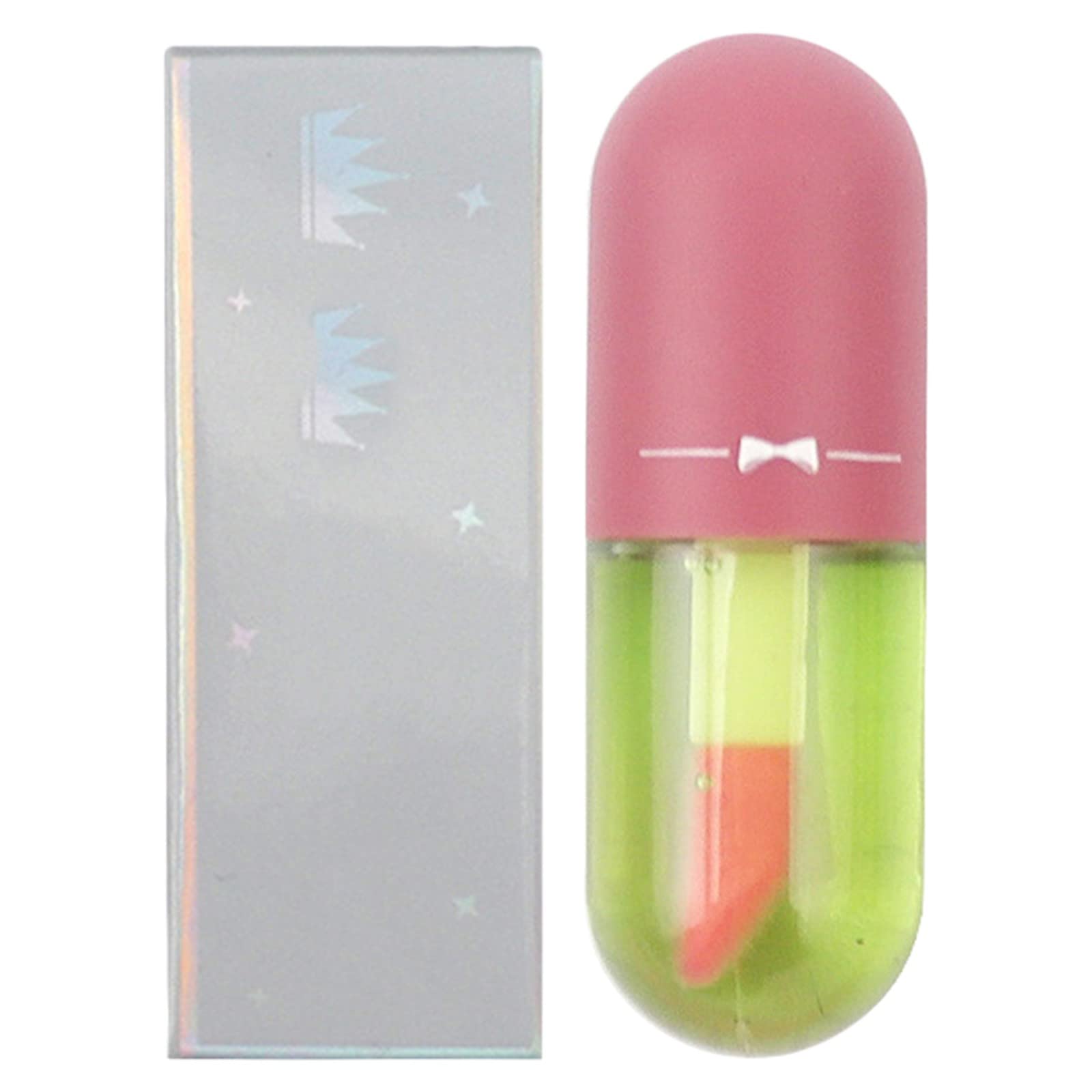 Girl Meets Glam Mini Capsule Peppermint Lip Oil Moisturizing Moisturizing Color Changing Lip Plumping Gloss Oil 4ml Natural Lip Gloss for Teenagers