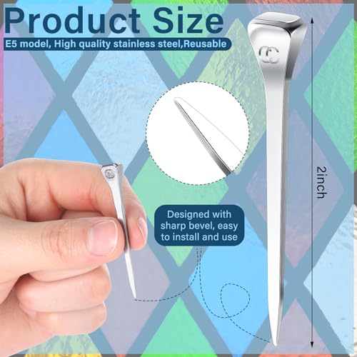 zonon 50 pcs 2 inches horseshoe nails stained glass supplies stop blocks applied to pin copper foiled glass projects together horseshoe nails for secure crafts