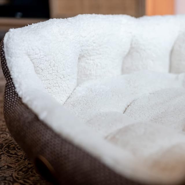 Foto 6 de 6 de Nobby Alba Comfort - Juego de Cama Ovalada para Perro, 86 x 70 x 24 cm, Color marrón