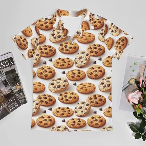 Boys' Classic Polo Shirts Short Sleeve Moisture-Wicking Golf & Tennis Shirts for Youth Teens Chocolate Cookies3