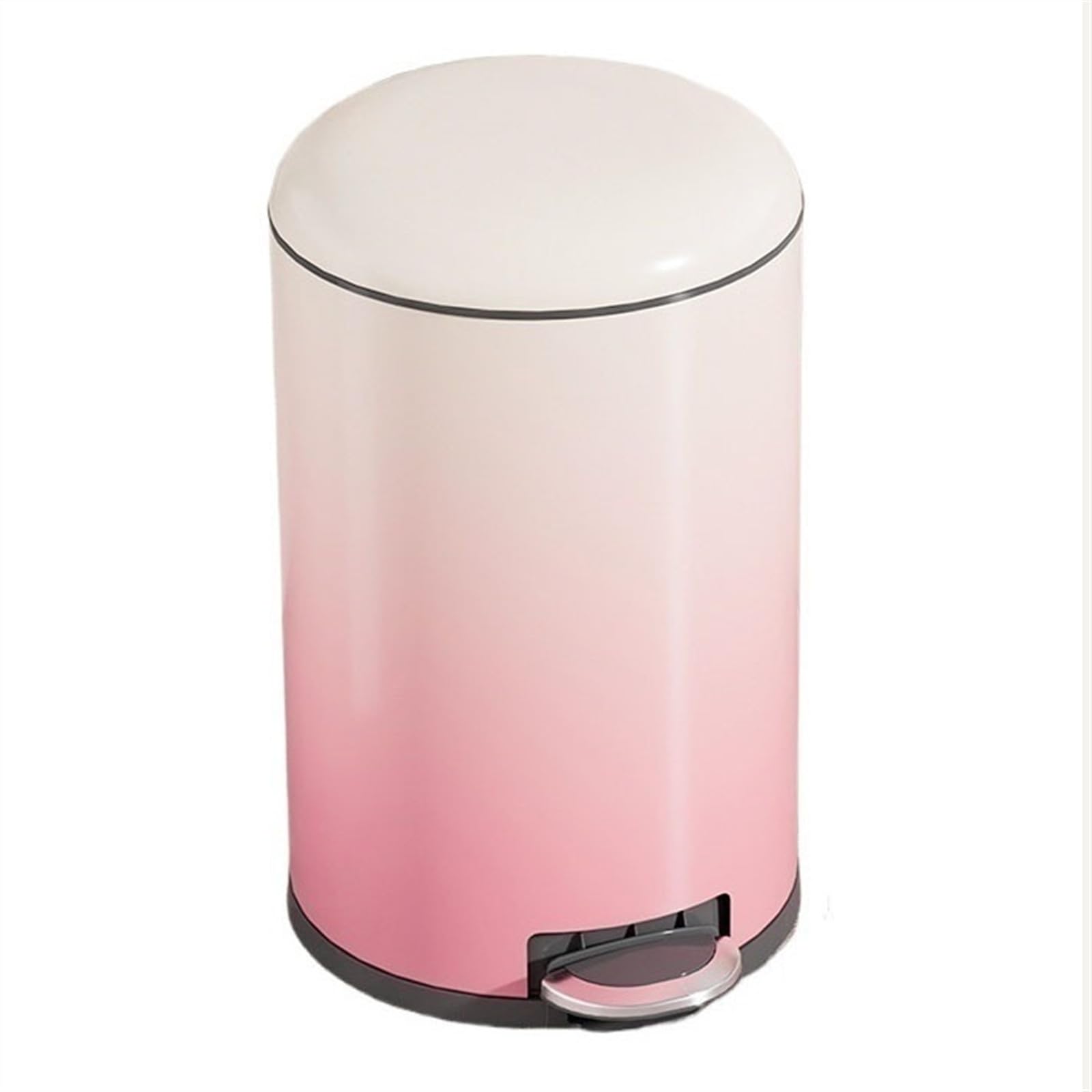 Poubelle à pédale en acier inoxydable ronde rose dégradé M