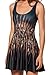 Pulcher Summer Pleated Knee-length Thrones pattern Reversible Skater Dress