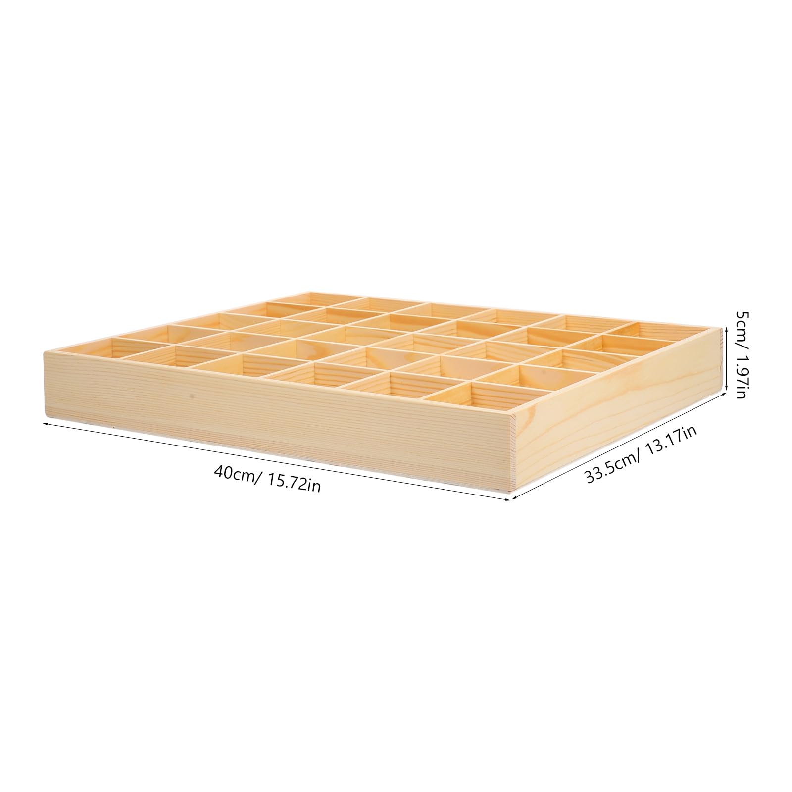 TOYANDONA Porta Cravatte Organizer Versatile Impilabile con 30 Scomparti Cassetto in Legno Elegante per Gioielli e Accessori da Scrivania e Decorazione Casa