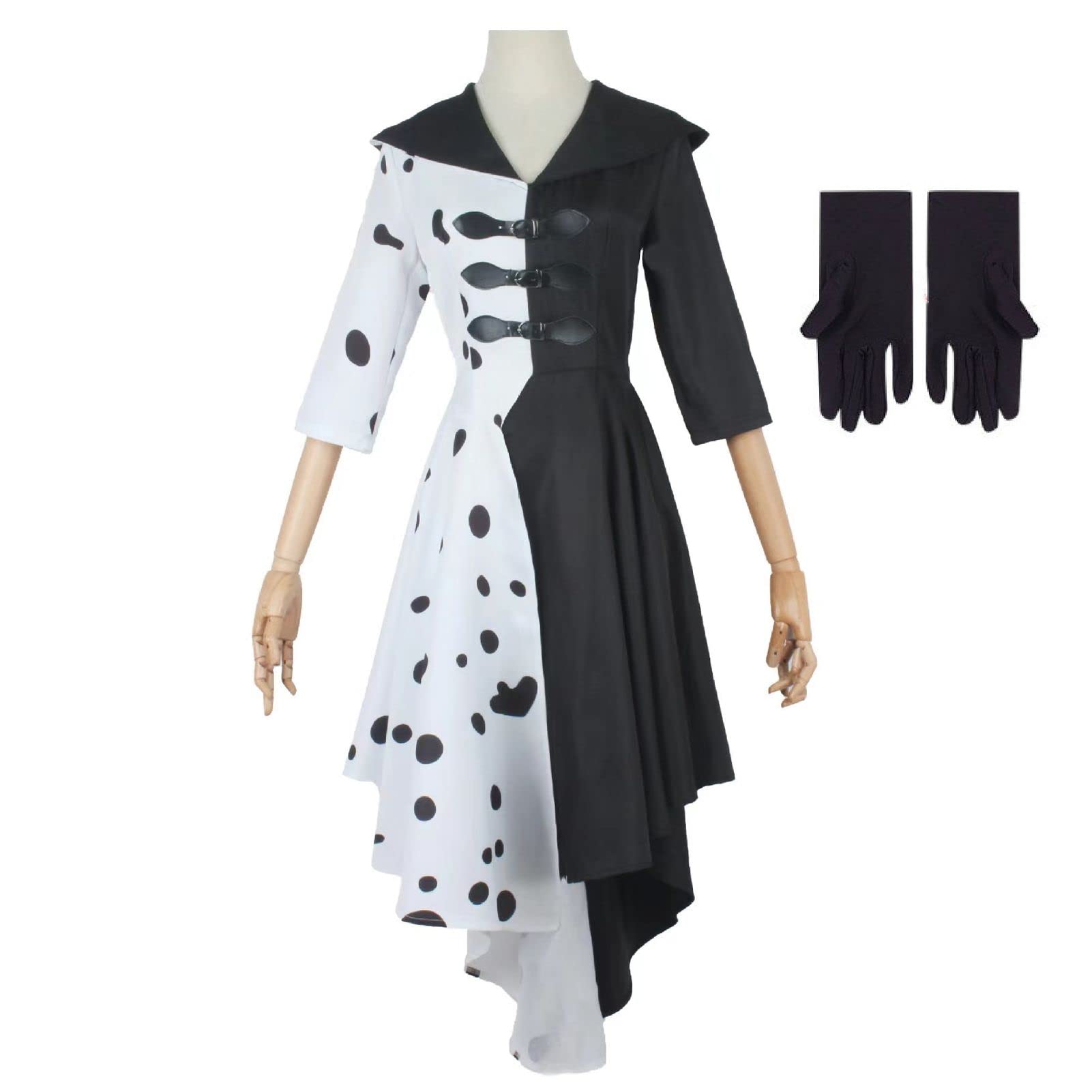 SoyusunnyCosplay Costumes for Women Girls Uniform (White Black, Small)