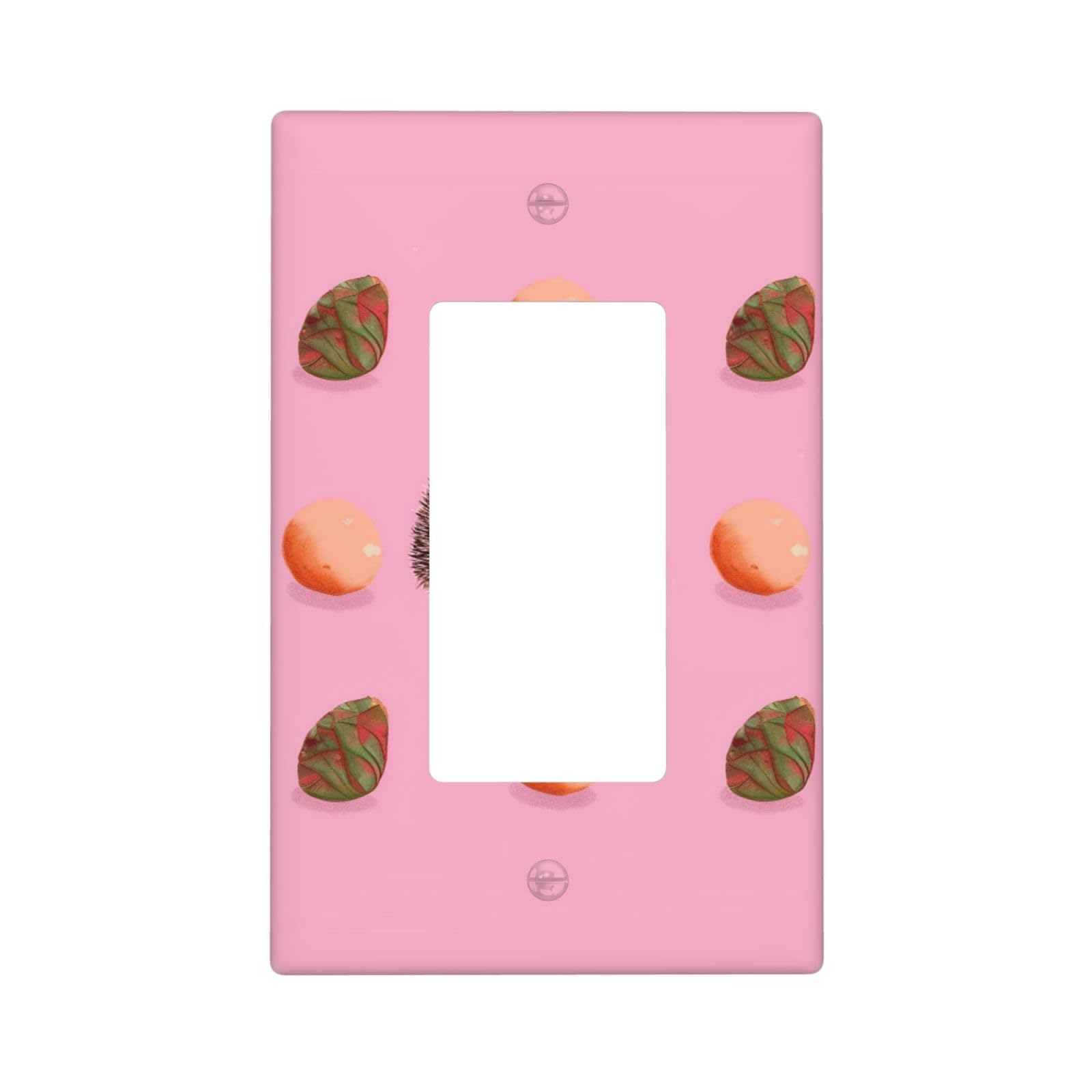 Nonhai Style M Little Hedgehog Wall Plate Cover 1 Gang Light Switch Cover Decorative Single Duplex Wall Plates Mid-Size Decorator Blank Electrical Switch Plate Cover For Electrical Outlets