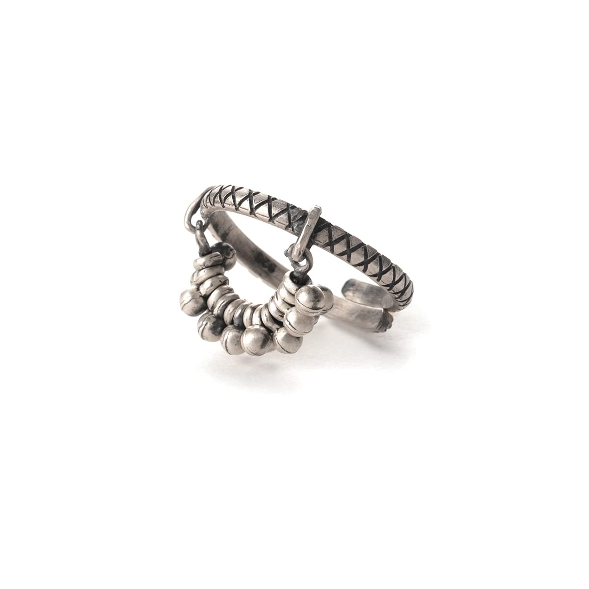 Shaya by CaratLane Antique Ayos Always Borrowed Adjustable Ring For Women in 925 Silver (B09Z87WQCX) Amazon Price History, Amazon Price Tracker