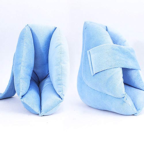 XIHAA Heel Cushion Protectors Pressure Relieving Heel Protector,Pressure Sore and Heel Ulcer Relief,Cotton,Blue 21Ã—21cm,2pcs