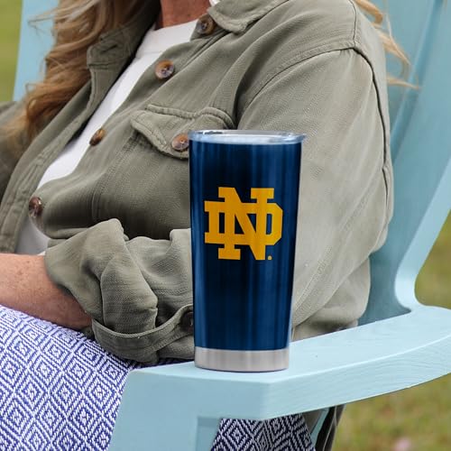 Image of Logo Brands 20 oz Powder Coat Tumbler- Insulated Tumbler with Lid for Water, Iced Tea or Coffee, Smoothie and More