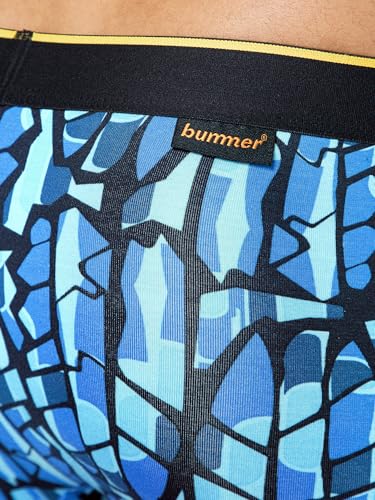 Image of Bummer Printed Micro Modal Trunks Underwear for Men - Ultra Soft & Breathable, 3 Times Softer Than Cotton, Anti-Bacterial, Stretchable for Ultimate Comfort & Style, Pack of 1 (A Shark Tank Product)