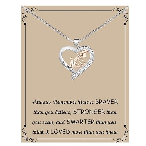 BNQL Collana per Nuotatori - Gioielli per Donne e Ragazze, Regalo per Allenatori e Amanti del Nuoto - Acciaio Inossidabile BNQL Collana per Nuotatori - Gioielli per Donne e Ragazze, Regalo per Allenatori e Amanti del Nuoto - Acciaio Inossidabile