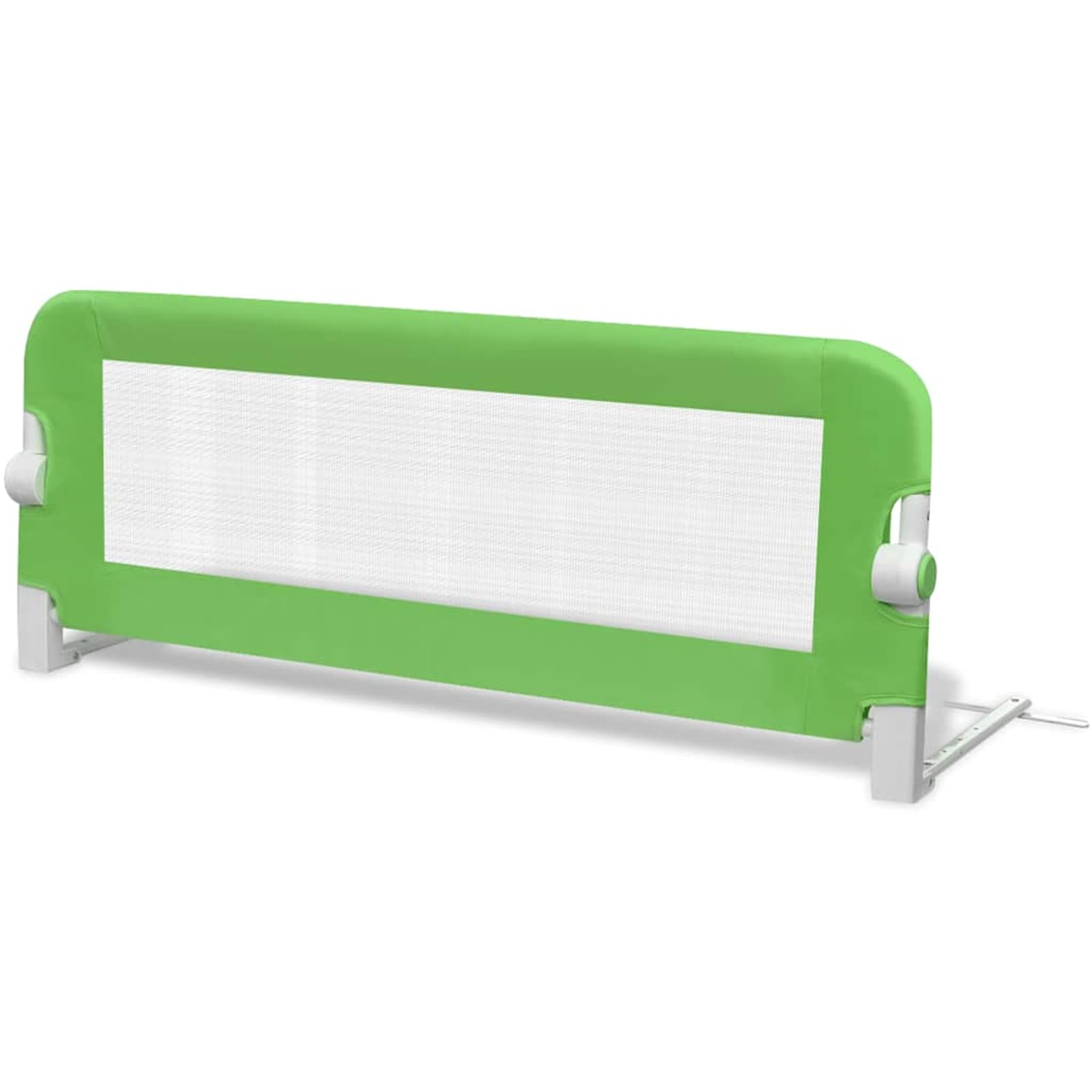 Gecheer Kleinkind-Bettschutzgitter 2 STK Grün 102x42 cm, klappbar, für Kinder- und Einzelbetten, Matratzen 10-20 cm, für 18 Monate bis 5 Jahre, Polyester-Netz, Metallschlauch