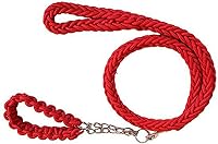 Vista 18 de Love Dream Juego de collar y correa para perro, cuerda trenzada de nailon resistente, correa fuerte de 4 pies para perro y collar de entrenamiento