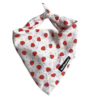 No.2978☘️ 犬猫用 リバーシブル バンダナ XSサイズ いちご ＆ 水玉 No.2978☘️ 犬猫用 リバーシブル バンダナ XSサイズ いちご