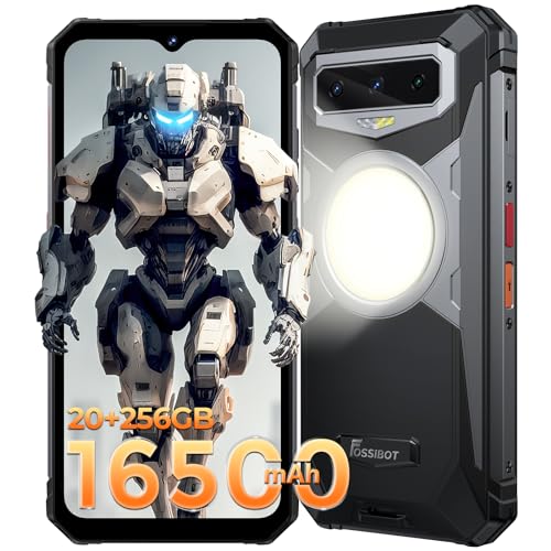 FOSSIBOT F102 Rugged Smartphone Unlocked, MTK Helio G99 20GB+256GB 108MP Camera 16500mAh Large Battery 33W 120Hz 6.58' FHD+ Display 495LM Camping Light IP68/IP69K Night Vision 4G Dual SIM NFC OTG GPS