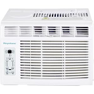 Keystone 14,500 BTU Window Mounted Air Conditioner & Dehumidifier with Smart Remote Control – Window AC for Apartment, Living Room, Garage, Medium-Large Rooms up to 650 Sq.Ft.