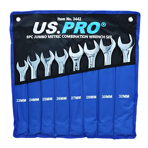 Metric Jumbo large Combination Spanner Wrench Set 22mm - 32mm