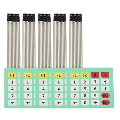 HALJIA 5 PCS 4 X 5 Matrix Array Teclado 20 Tecla Membrana Interruptor para Arduino | Ya disponible en tu tienda friki favorita! En mundofriki.es!