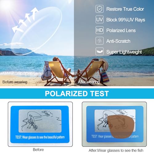 Image of OCCI CHIARI Polarized Flip-up Clip-on Sunglasses for Eyeglasses for Men and Women Outdoor /Driving UV400