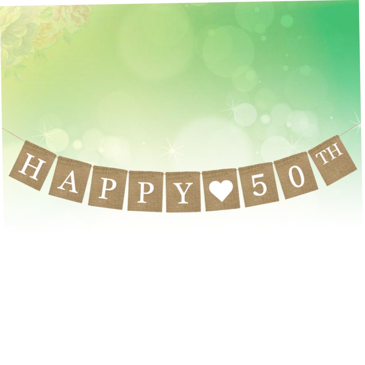 STOBAZA 3pezzi Striscione Juta Happy Birthday Decorazione Festone Per Compleanno Bandierine Da Appendere Per Feste Atmosfera Festiva Per Interni Ed Esterni Resistente Qualità Per
