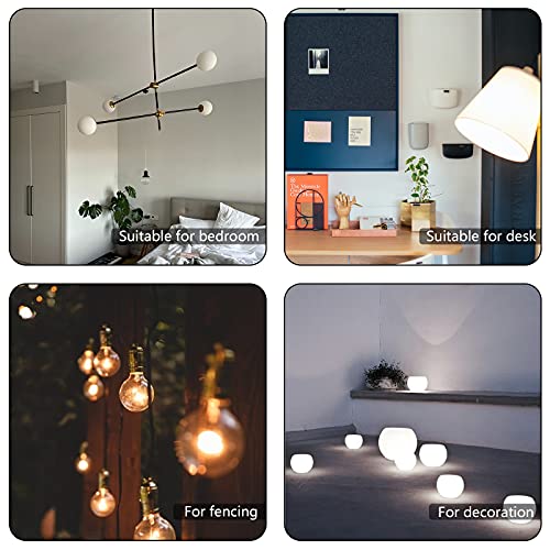 haraqi 4 Pack 40 Watt A19 E26 Medium Base 130 Volt Incandescent Light Bulbs, Standard Household Bulbs for Bedroom, Living Room