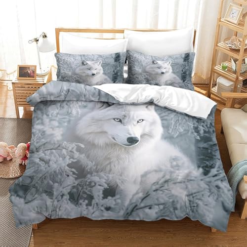 Parure de lit chat des neiges 3D pour des nuits douces et douillettes