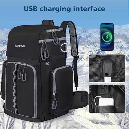 image for JUMO CYLY Ski Boot Bag,Ski Boot Bag Backpack,1680D Nylon Snowboard Bac