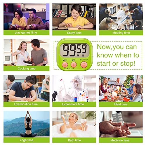 Timers,Classroom Timer For Kids,Kitchen Timer For Cooking,Egg Timer,Magnetic Digital Clock Timer For Teacher,Study,Exercise,Oven,Cook,Baking,Desk - 4 Pack #TOP1