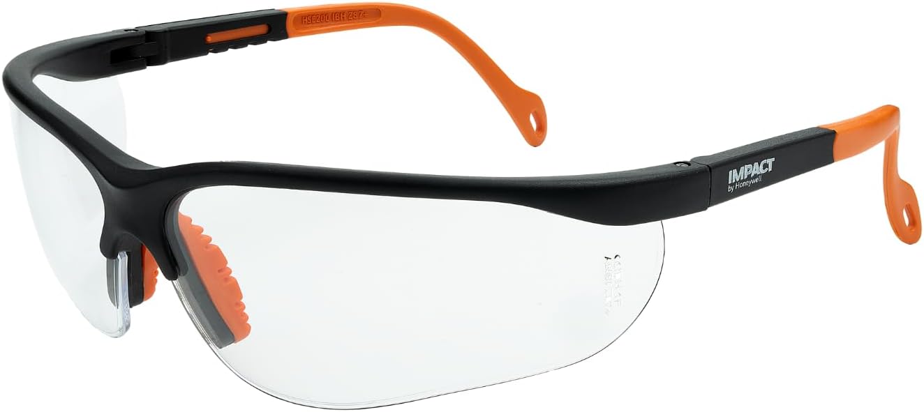 IMPACT BY HONEYWELL - Anti Fog Eyeglasses, Adjustable Temple, Stylish with Lens Cleaning Wipe, Pack of 1