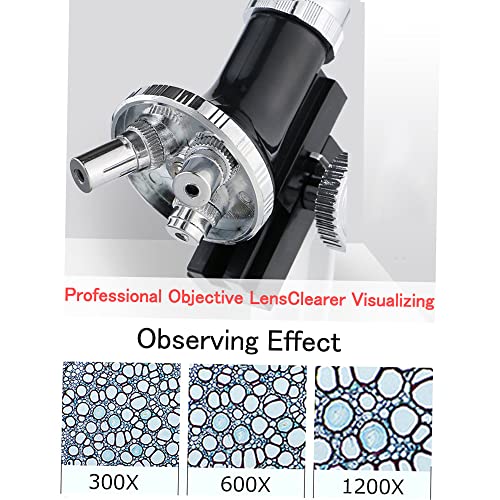 Duotar Conjunto de Microscópio com Kit de Acessórios 100X-1200X Crianças Crianças Estudantes Todo-Mi