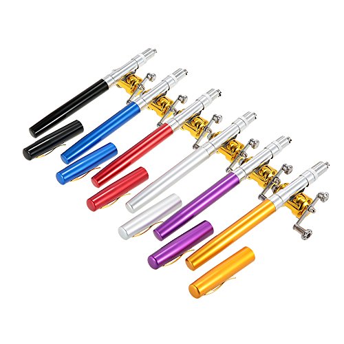 Anself Pesca Rod Reel Combo Kit Set Mini telescópico portátil Bolso Pen Pesca Rod Pólo + Reel liga d