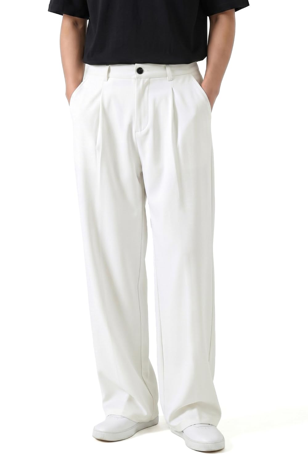 Heyfanee Herren Chino Hose Loose Fit Leichte Freizeithose für Männer Sommer Strand Hose Mit Taschen