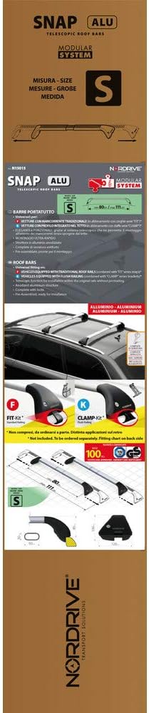NORDRIVE N15021 Quadra Roof Bar Mounting Feet Diagram for L-size
