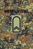 Oberfeldwebel: Kariertes Notizbuch / Tagebuch kariert | 15,24 x 22,86 cm (ca. DIN A5) | 120 Seiten