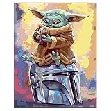 DIY Paint by Number Kit On Canvas for Adults,EVERMARKET Alien Acrylic Painting by Numbers Canvas...