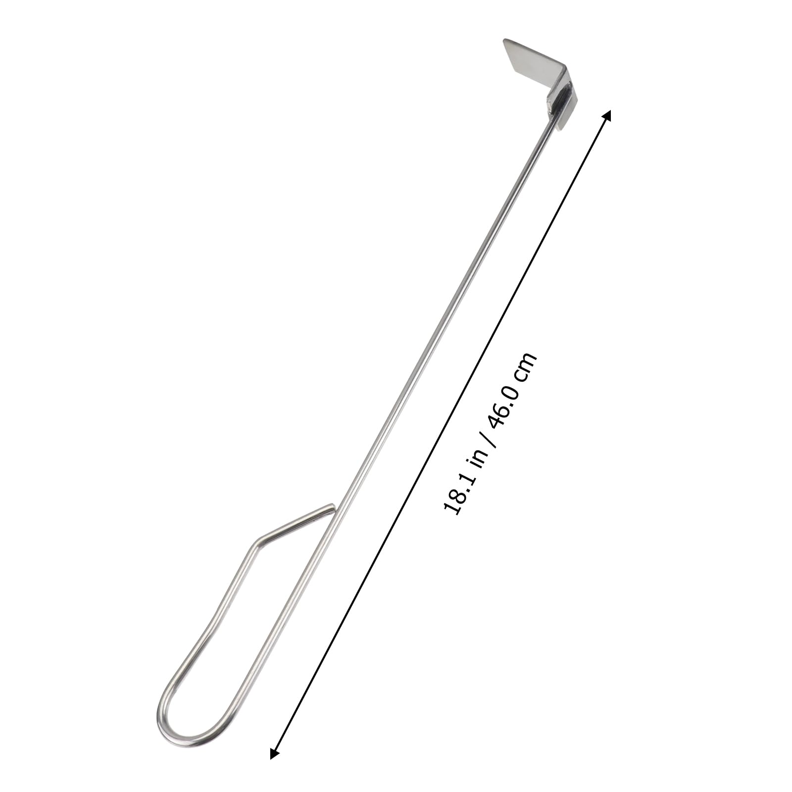 DOITOOL 46cm Stainless Steel Charcoal Ash Rake BBQ Ash Tool Rake Poker for Kamado Joe Charcoal Smoker Wood Burning Stove (Silver) Barbecue & Outdoor Dining - Image 2
