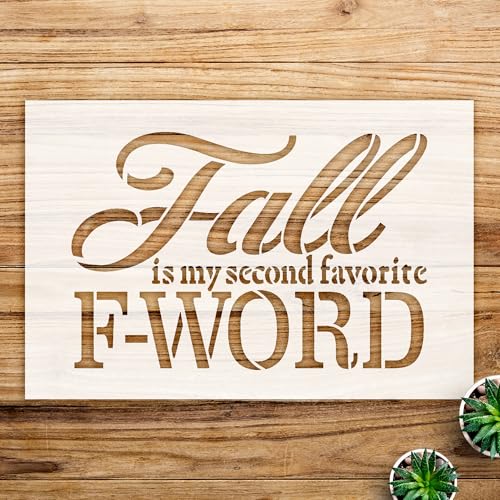Fall Stencil Pattern for Wood Signs and Home Decor, Reusable Mylar Template, Perfect for Family Dining and Seasonal Crafts - Size A2 (23.4