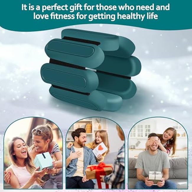 Adjustable Wrist & Ankle Weights Set of 2(1Lbs Each), Premium Silicone Wearable Weight Bracelets, Fits for Yoga, Pilates, Home Gym Workout, Dance, Pool Exercises, Jogging, Cardio, Strength Training