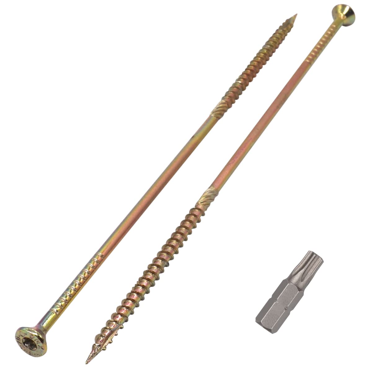 SKIR'CO Tornillos universales para madera amarilla, cabeza avellanada, cabeza avellanada, cabeza torx, tipo 17, tornillos aglomerados (60 piezas)