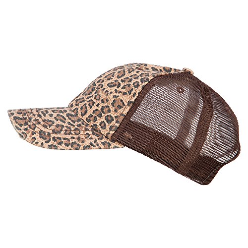 Gorra Trucker con Estampado Leopardo Marrón miniatura 5