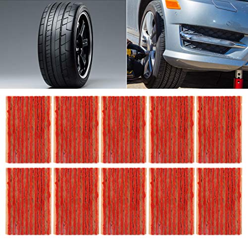 Image of Aramox Rubber Tire Plug, 100pcs, 100x3mm, Tubeless Tyre Sealing Strip, Puncture Repair for Car and Motorcycle