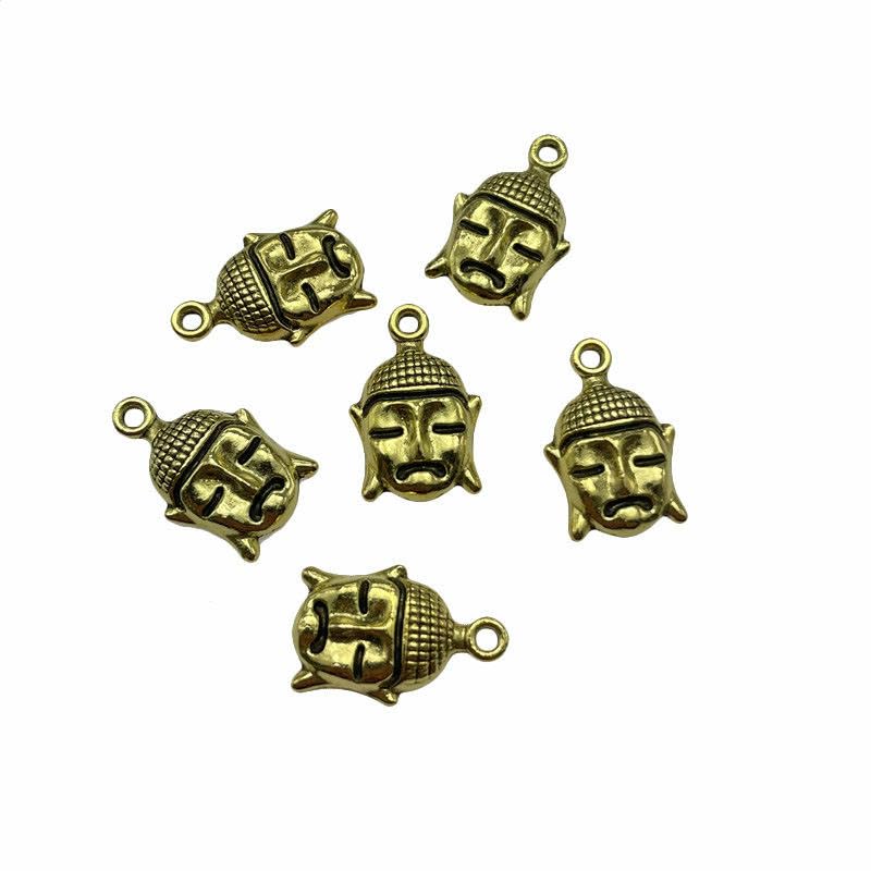 12 x 18 mm, 200 sztuk stopu, koraliki z motywem głowy Buddy, koraliki dystansowe hematyt, do produkcji biżuterii, tybetańskie perły Buddy, 200 Stück