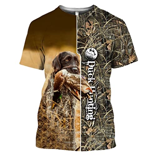 T-shirt 3D imprimé animal motif canard artistique à manches courtes
