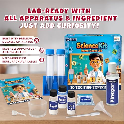 Image of HOTKEI Educational Chemistry Science Experiment Kit Games Gift Toys for Kids Boy Girl Aged 8 10 12 Year STEM Scientific Lab Kit Project Toy Birthday Gifts for Boys Girls Home Chem Lab Toy Science Kit
