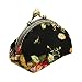 Wallet,toraway Lady Vintage Flower Mini Coin Purse Wallet Clutch bag (Black)